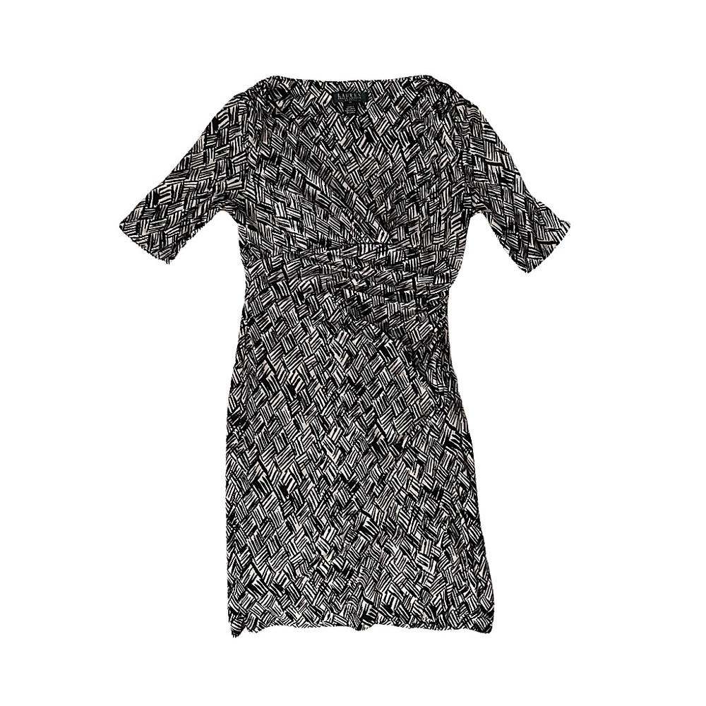 RALPH LAUREN DRESS• Office to Cocktails Classic•Black & White Stretch•Size 4P